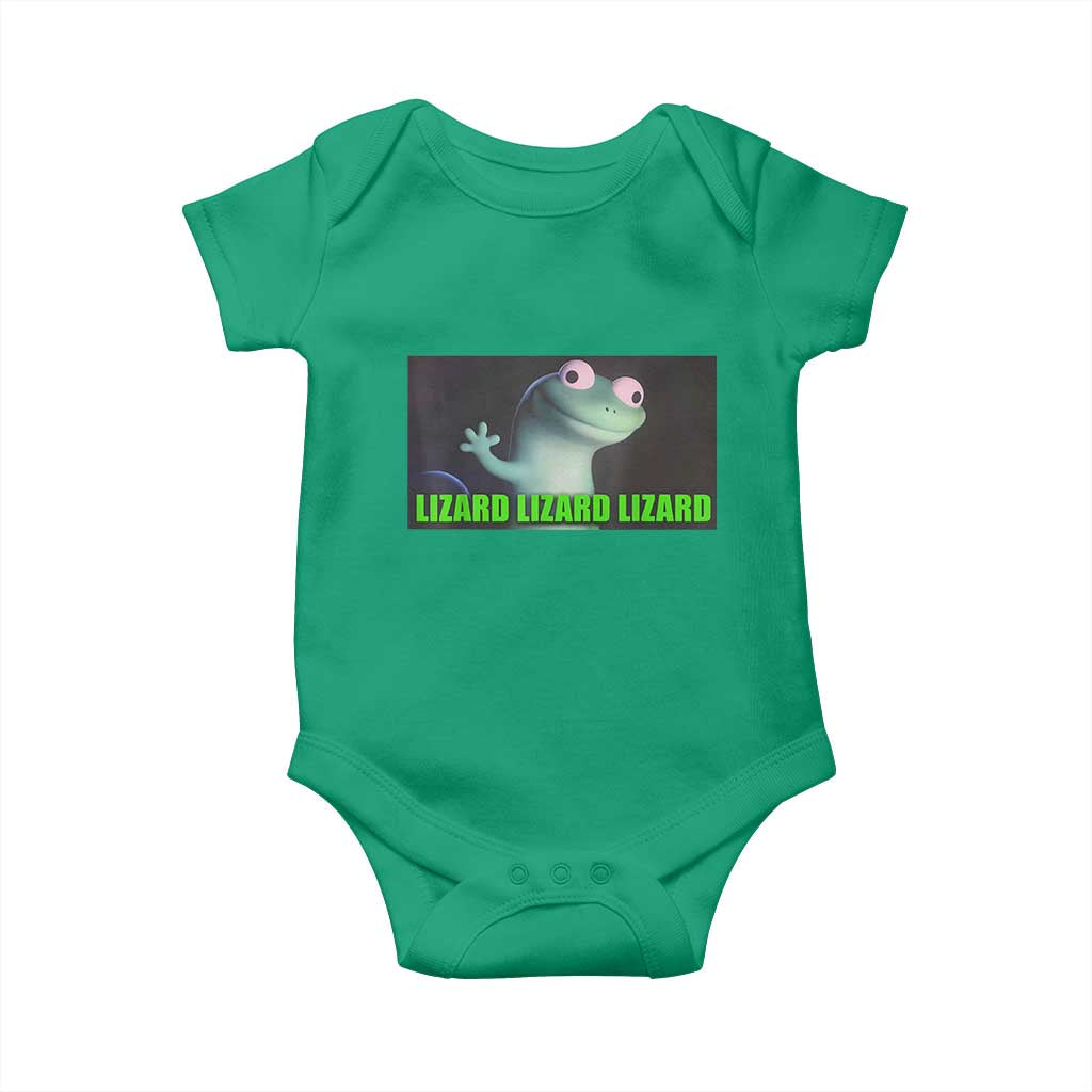 Funny Lizard Lizard Lizard Baby Onesie Weirdcore Gecko Meme TS02 Irish Green Print Your Wear
