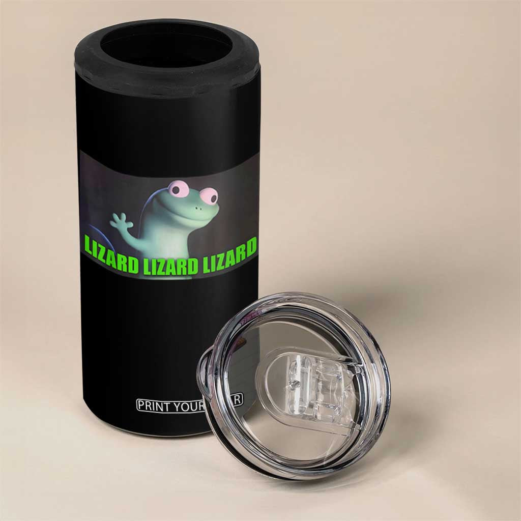 Funny Lizard Lizard Lizard 4 in 1 Can Cooler Tumbler Weirdcore Gecko Meme TS02 Print Your Wear