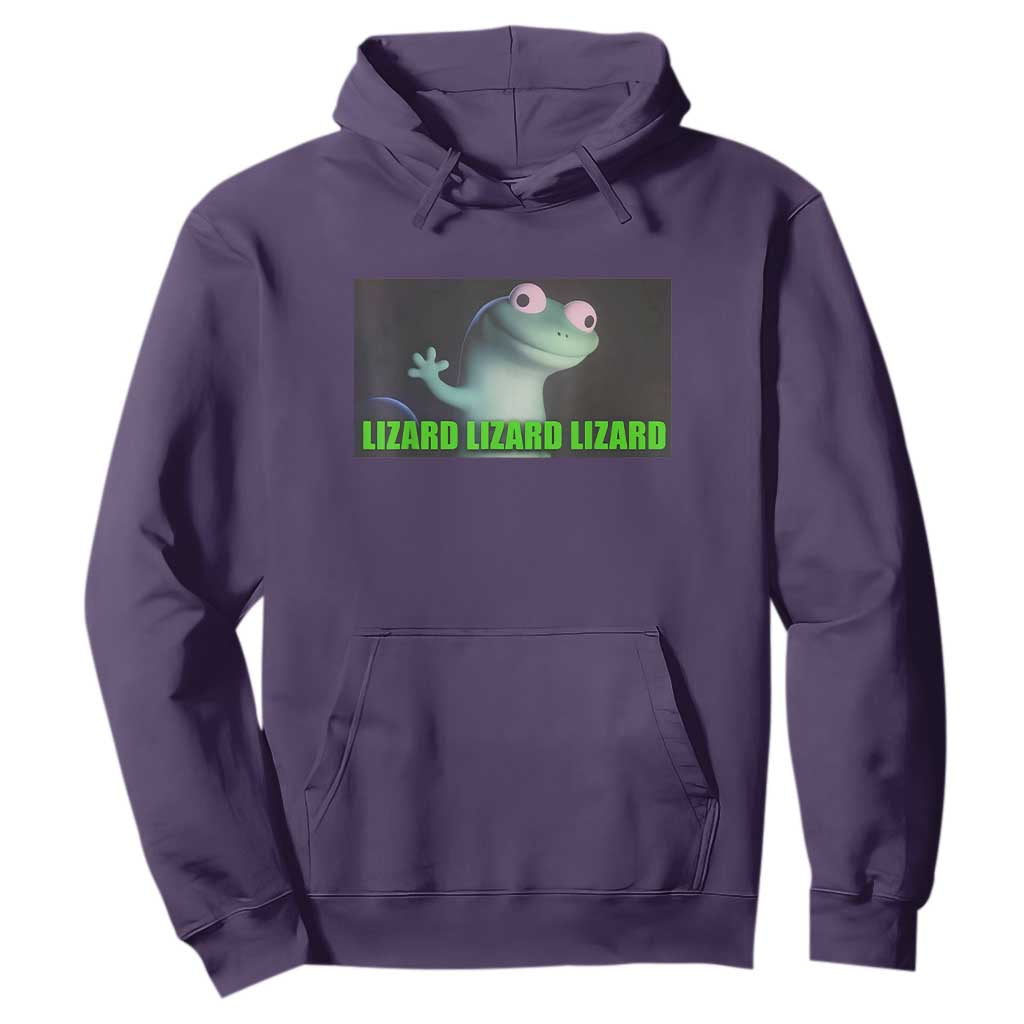 Funny Lizard Lizard Lizard Hoodie Weirdcore Gecko Meme TS02 Purple Print Your Wear