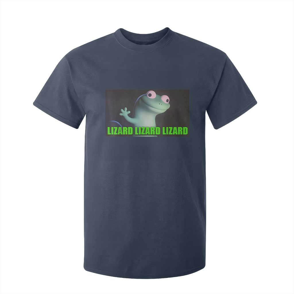Funny Lizard Lizard Lizard T Shirt For Kid Weirdcore Gecko Meme TS02 Navy Print Your Wear