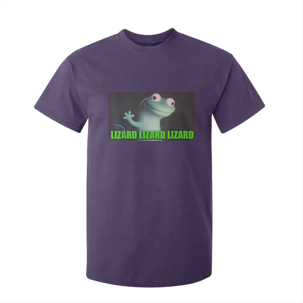 Funny Lizard Lizard Lizard T Shirt For Kid Weirdcore Gecko Meme TS02 Purple Print Your Wear