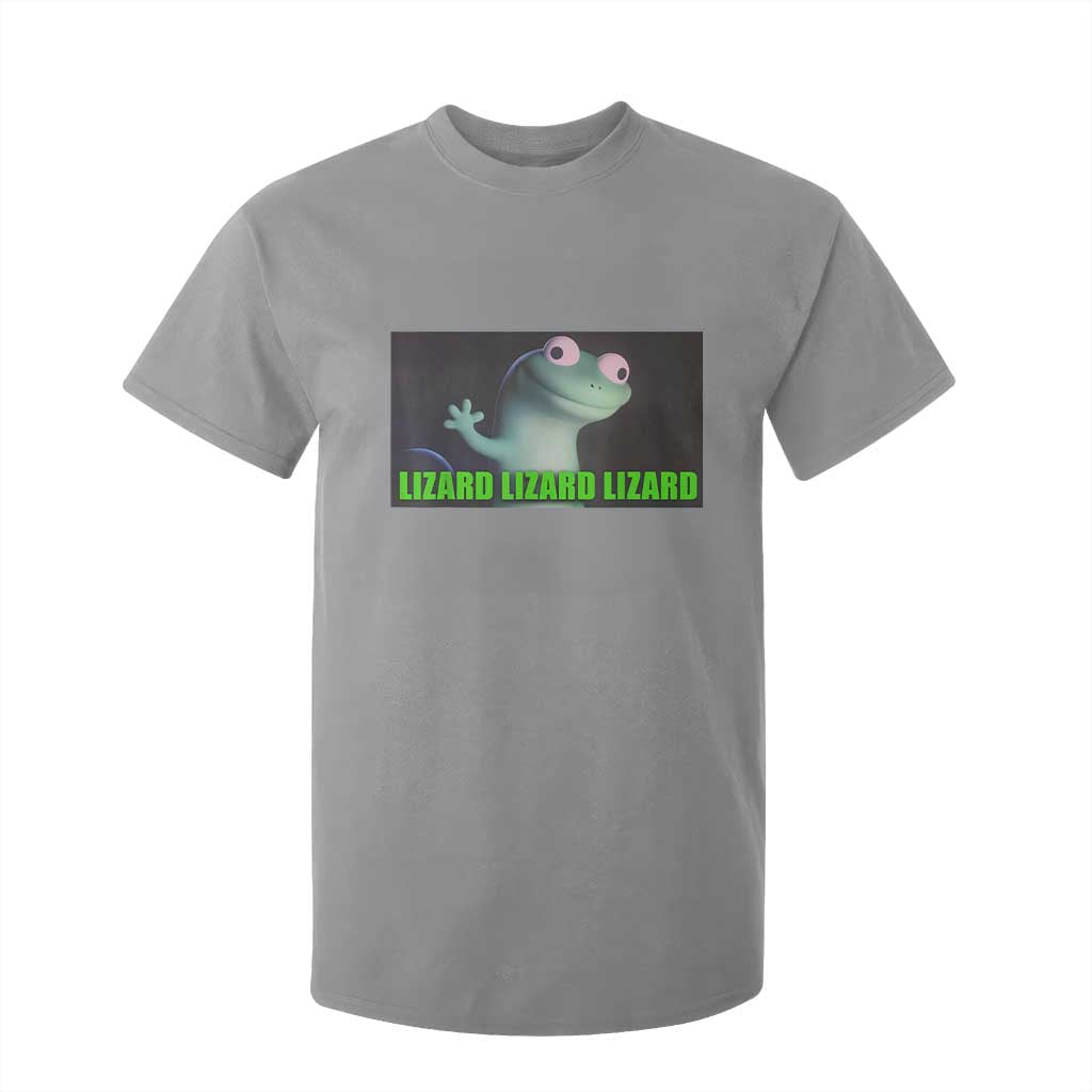 Funny Lizard Lizard Lizard T Shirt For Kid Weirdcore Gecko Meme TS02 Sport Gray Print Your Wear