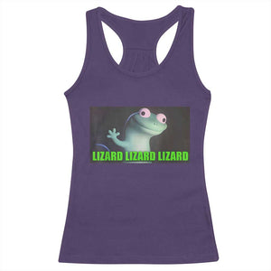 Funny Lizard Lizard Lizard Racerback Tank Top Weirdcore Gecko Meme TS02 Purple Print Your Wear