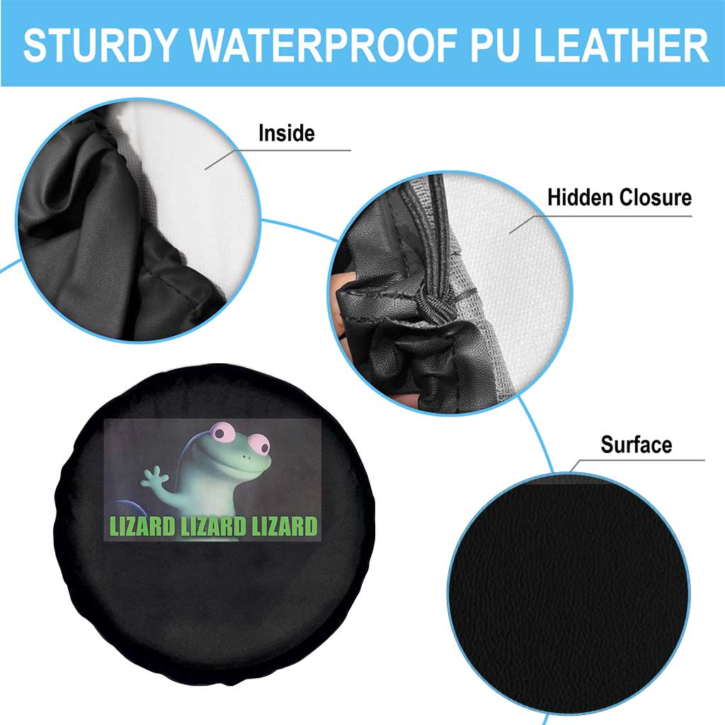 Funny Lizard Lizard Lizard Spare Tire Cover Weirdcore Gecko Meme TS02 Print Your Wear