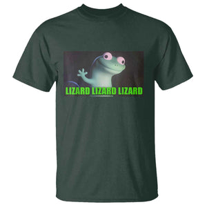 Funny Lizard Lizard Lizard T Shirt Weirdcore Gecko Meme TS02 Dark Forest Green Print Your Wear