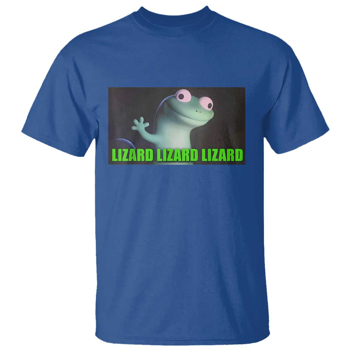 Funny Lizard Lizard Lizard T Shirt Weirdcore Gecko Meme TS02 Royal Blue Print Your Wear