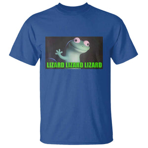 Funny Lizard Lizard Lizard T Shirt Weirdcore Gecko Meme TS02 Royal Blue Print Your Wear