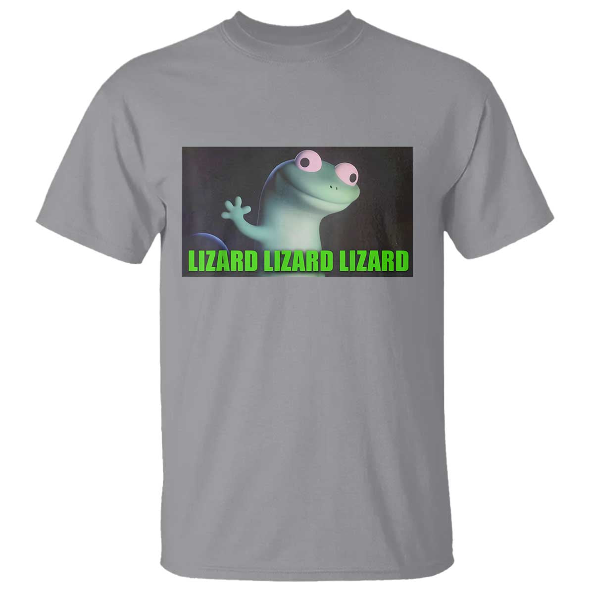Funny Lizard Lizard Lizard T Shirt Weirdcore Gecko Meme TS02 Sport Gray Print Your Wear