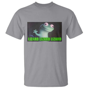 Funny Lizard Lizard Lizard T Shirt Weirdcore Gecko Meme TS02 Sport Gray Print Your Wear