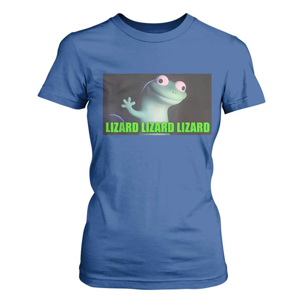 Funny Lizard Lizard Lizard T Shirt For Women Weirdcore Gecko Meme TS02 Royal Blue Print Your Wear