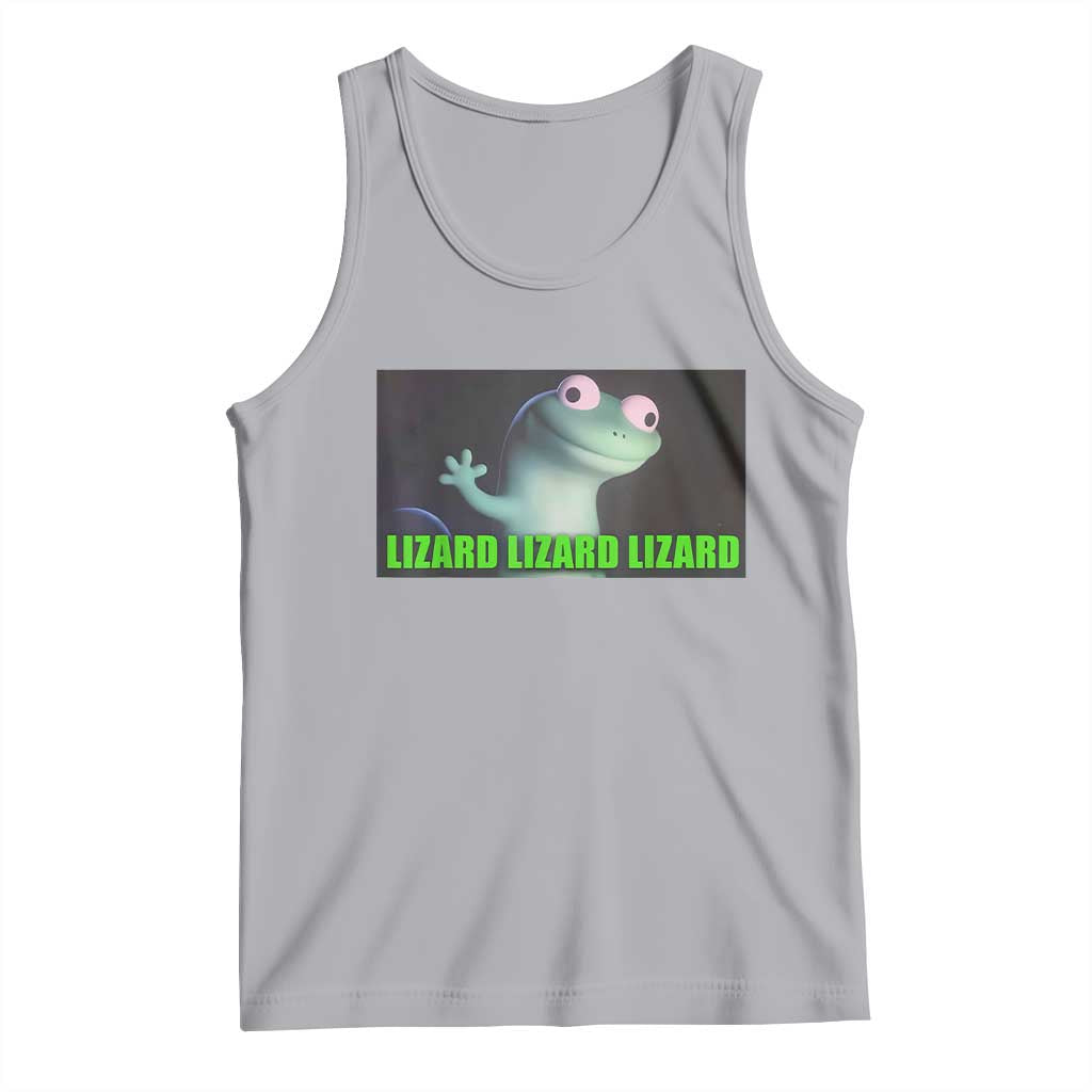 Funny Lizard Lizard Lizard Tank Top Weirdcore Gecko Meme TS02 Athletic Heather Print Your Wear