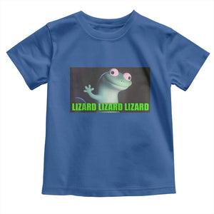 Funny Lizard Lizard Lizard Toddler T Shirt Weirdcore Gecko Meme TS02 Royal Blue Print Your Wear