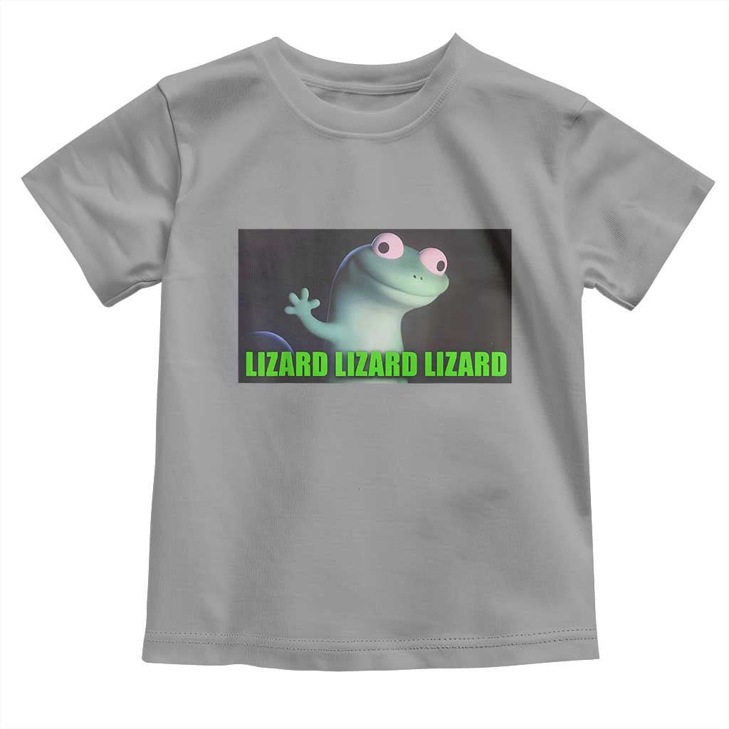 Funny Lizard Lizard Lizard Toddler T Shirt Weirdcore Gecko Meme TS02 Sport Gray Print Your Wear