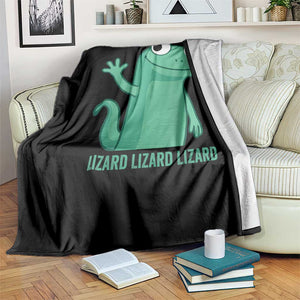 Funny Lizard Lizard Lizard Throw Blanket Cute Gecko Reptile Meme TS02 Print Your Wear