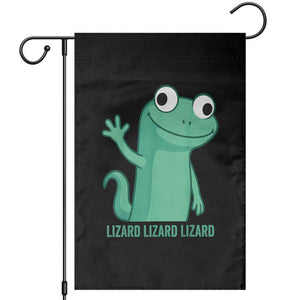 Funny Lizard Lizard Lizard Garden Flag Cute Gecko Reptile Meme TS02 Black Print Your Wear
