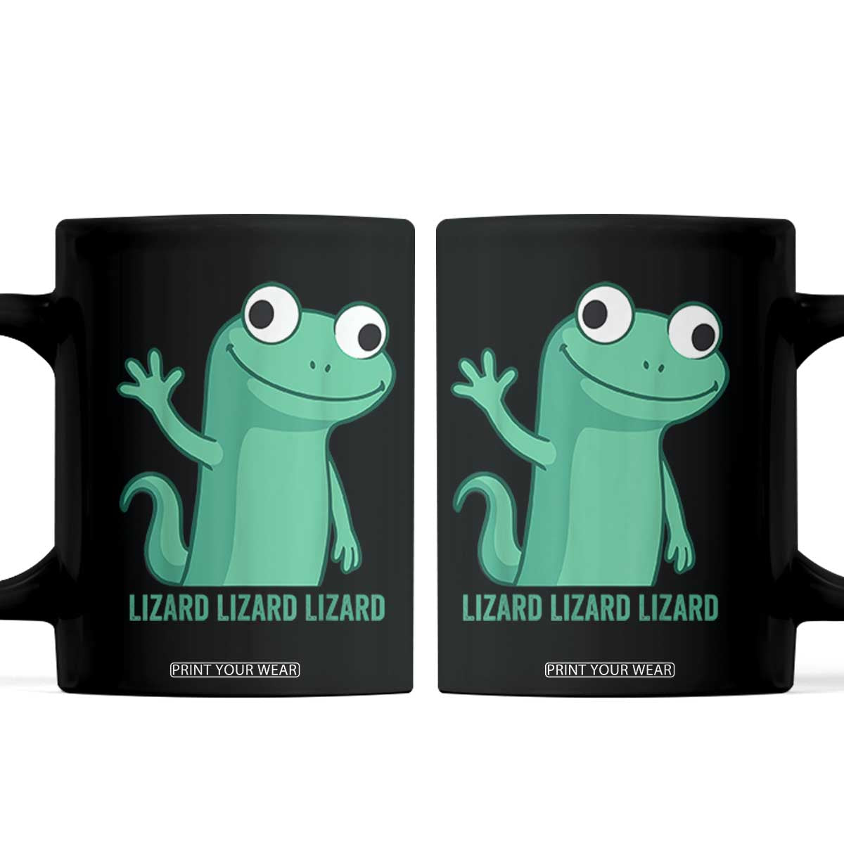 Funny Lizard Lizard Lizard Coffee Mug Cute Gecko Reptile Meme TS02 Black Print Your Wear