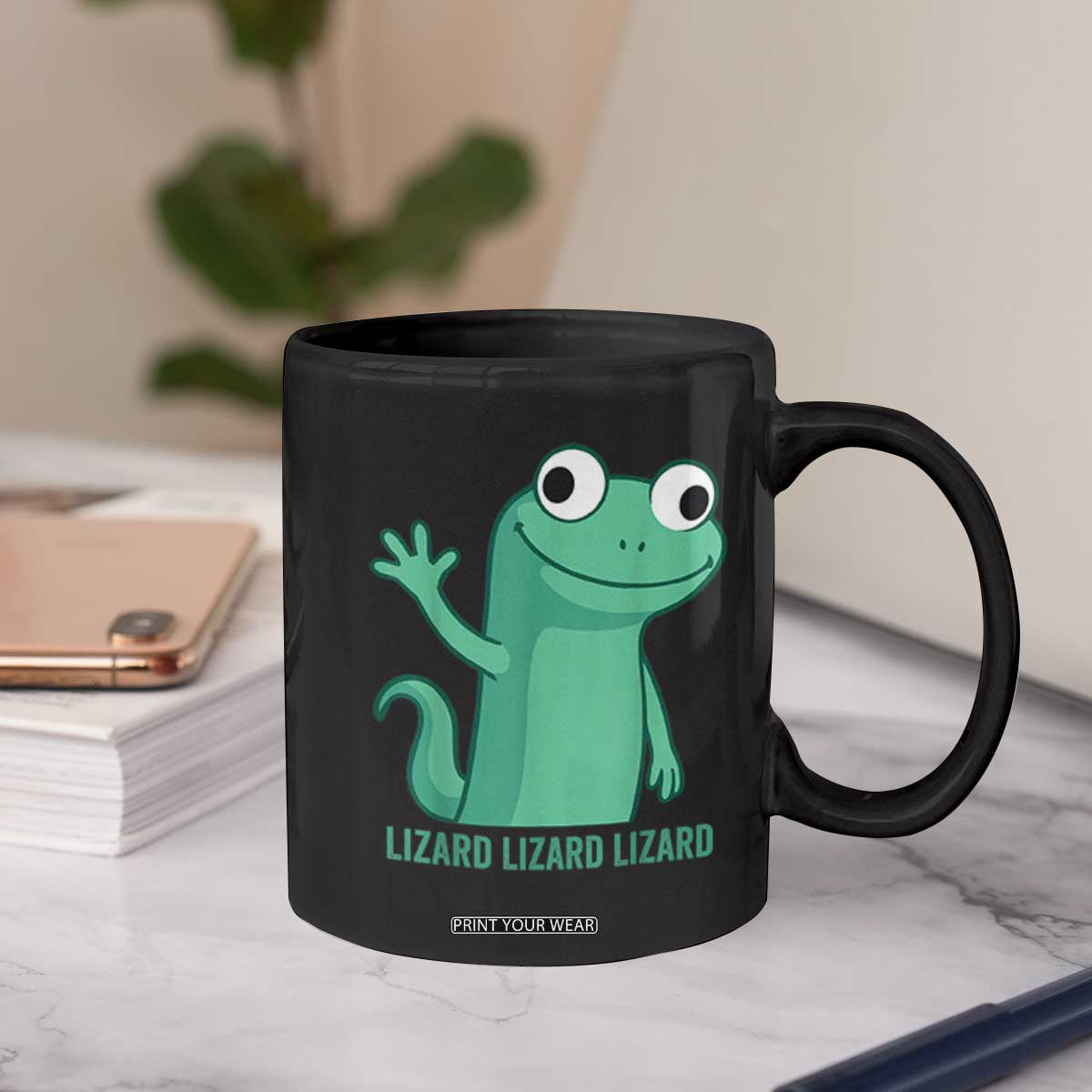 Funny Lizard Lizard Lizard Coffee Mug Cute Gecko Reptile Meme TS02 Print Your Wear