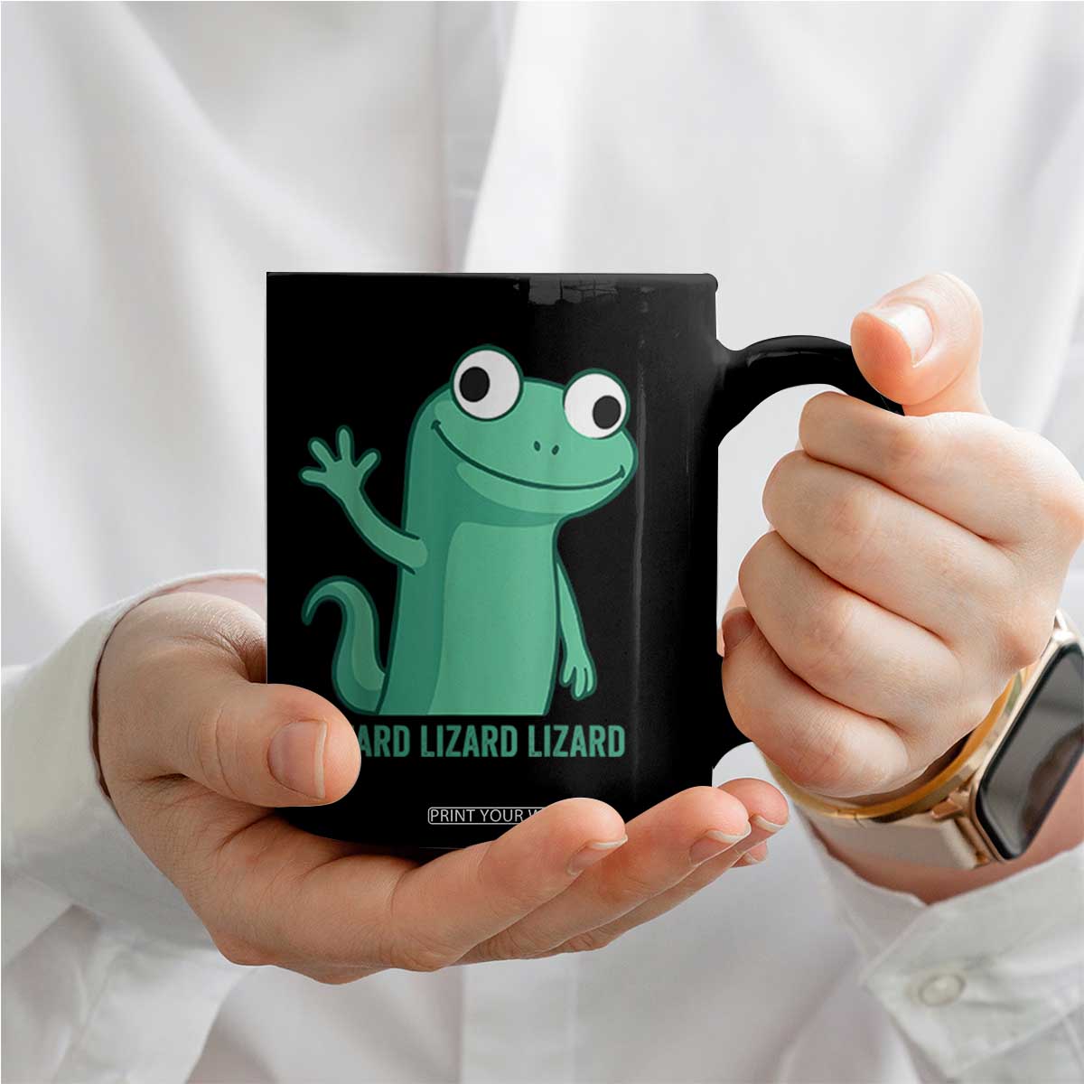 Funny Lizard Lizard Lizard Coffee Mug Cute Gecko Reptile Meme TS02 Print Your Wear