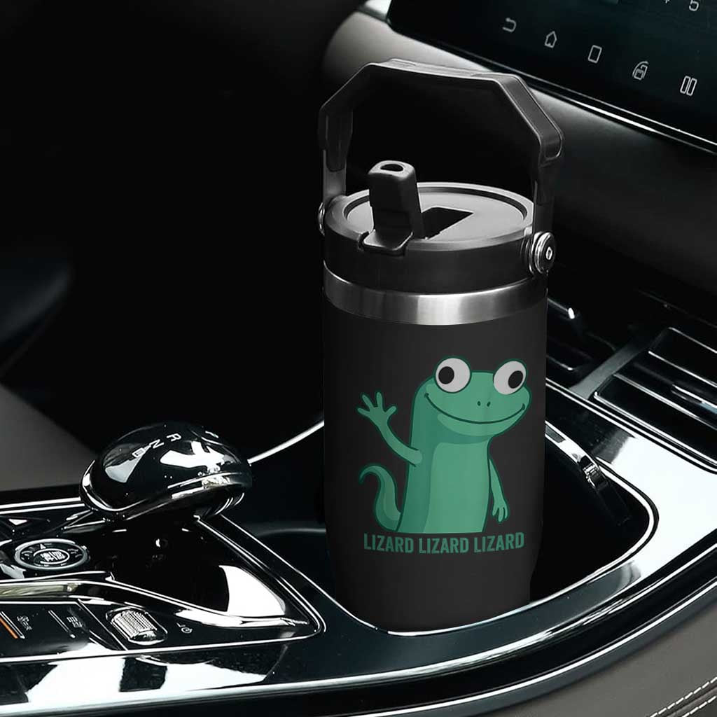 Funny Lizard Lizard Lizard Flip Straw Tumbler Cute Gecko Reptile Meme TS02 Print Your Wear