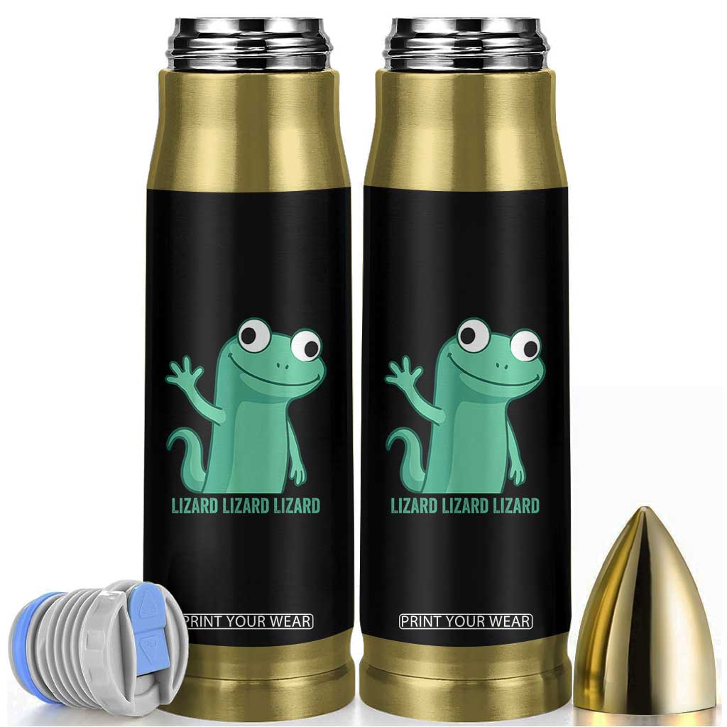 Funny Lizard Lizard Lizard Bullet Tumbler Cute Gecko Reptile Meme TS02 Black Print Your Wear