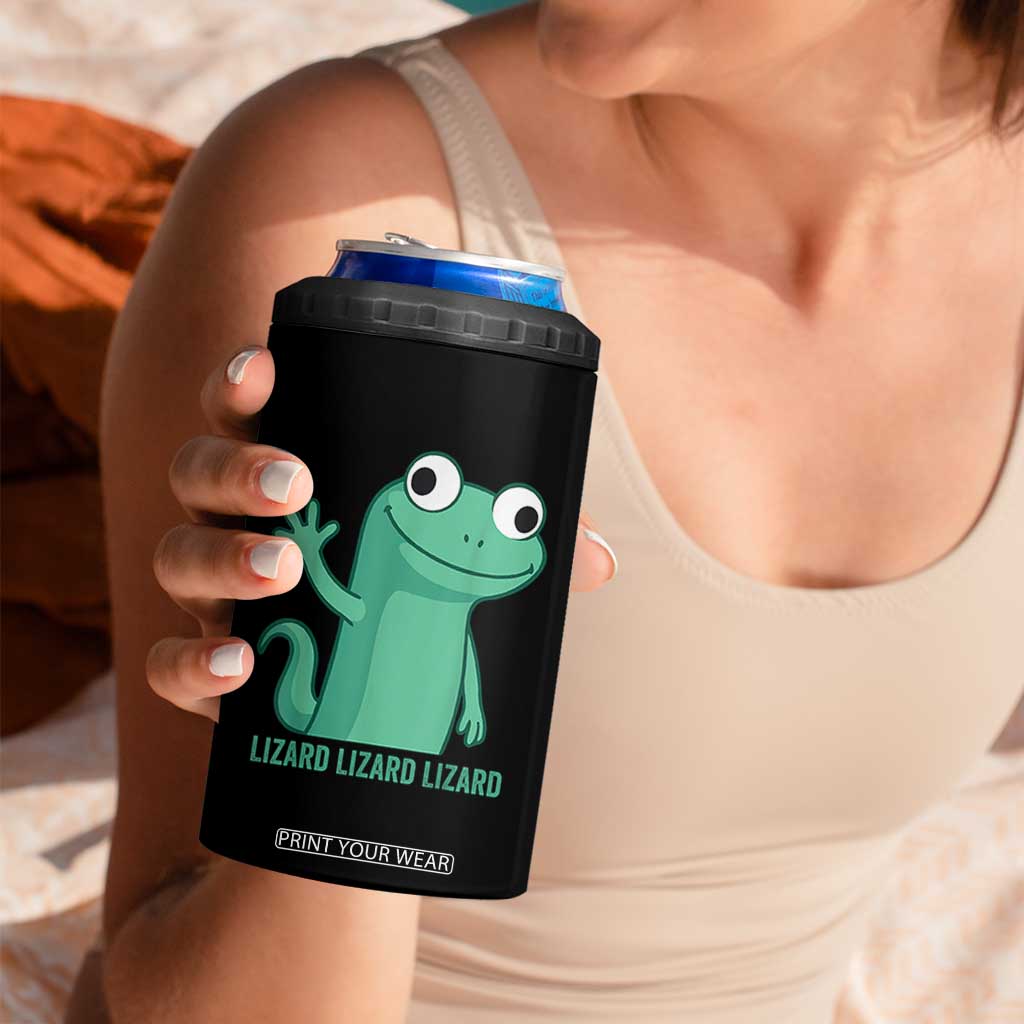 Funny Lizard Lizard Lizard 4 in 1 Can Cooler Tumbler Cute Gecko Reptile Meme TS02 Print Your Wear