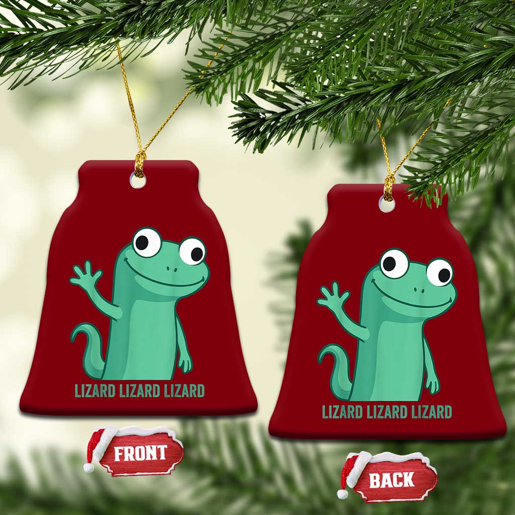 Funny Lizard Lizard Lizard Ceramic Ornament Cute Gecko Reptile Meme TS02 Print Your Wear