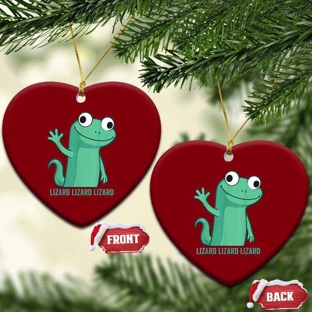 Funny Lizard Lizard Lizard Ceramic Ornament Cute Gecko Reptile Meme TS02 Print Your Wear