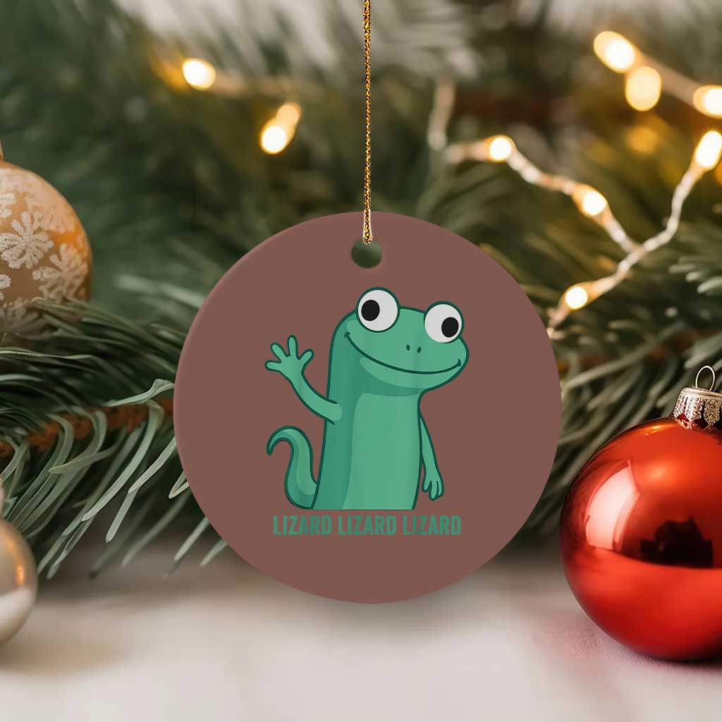 Funny Lizard Lizard Lizard Ceramic Ornament Cute Gecko Reptile Meme TS02 1pc Mocha Print Your Wear