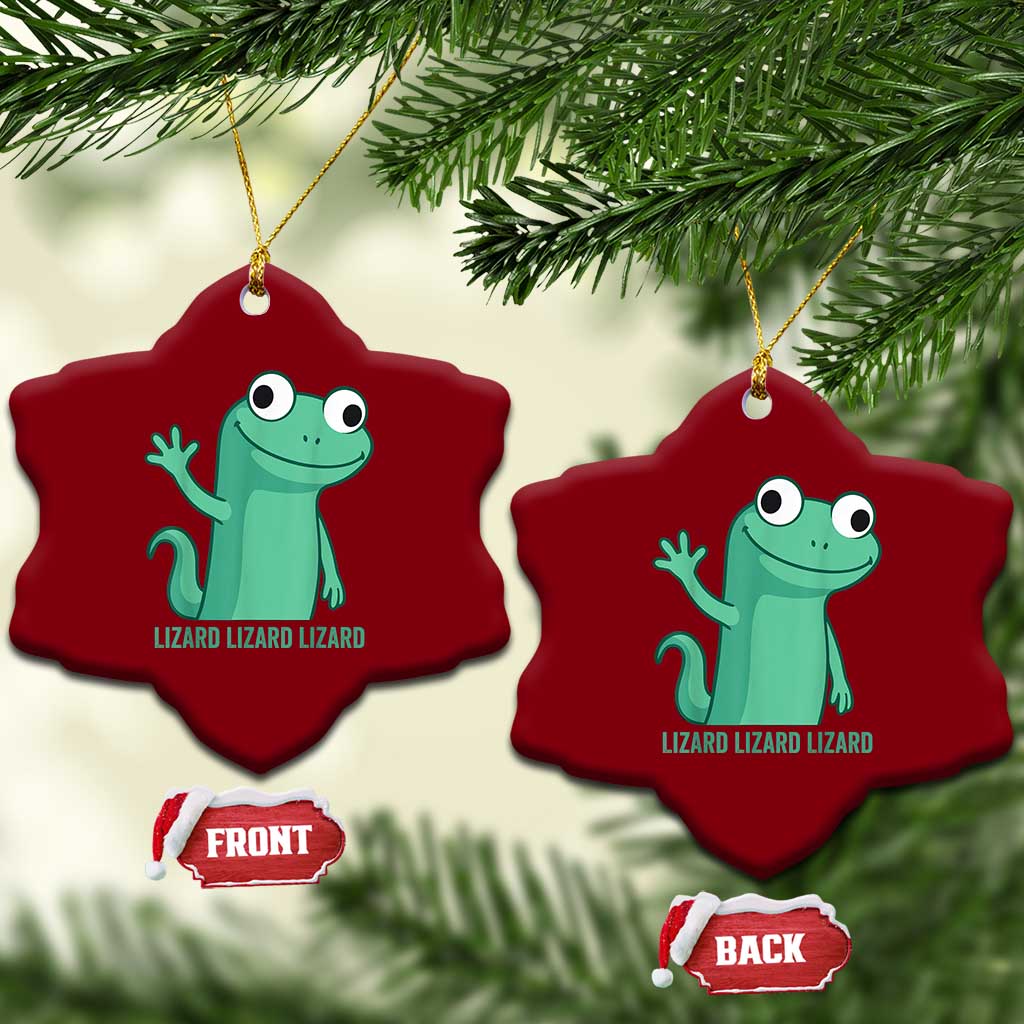 Funny Lizard Lizard Lizard Ceramic Ornament Cute Gecko Reptile Meme TS02 Print Your Wear