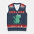 Funny Lizard Lizard Lizard V-Neck Knit Sweater Vest Cute Gecko Reptile Meme TS02 Navy Red Print Your Wear