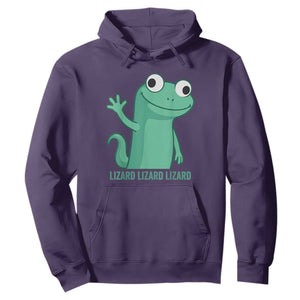 Funny Lizard Lizard Lizard Hoodie Cute Gecko Reptile Meme TS02 Purple Print Your Wear