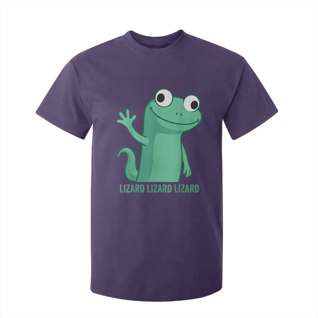Funny Lizard Lizard Lizard T Shirt For Kid Cute Gecko Reptile Meme TS02 Purple Print Your Wear