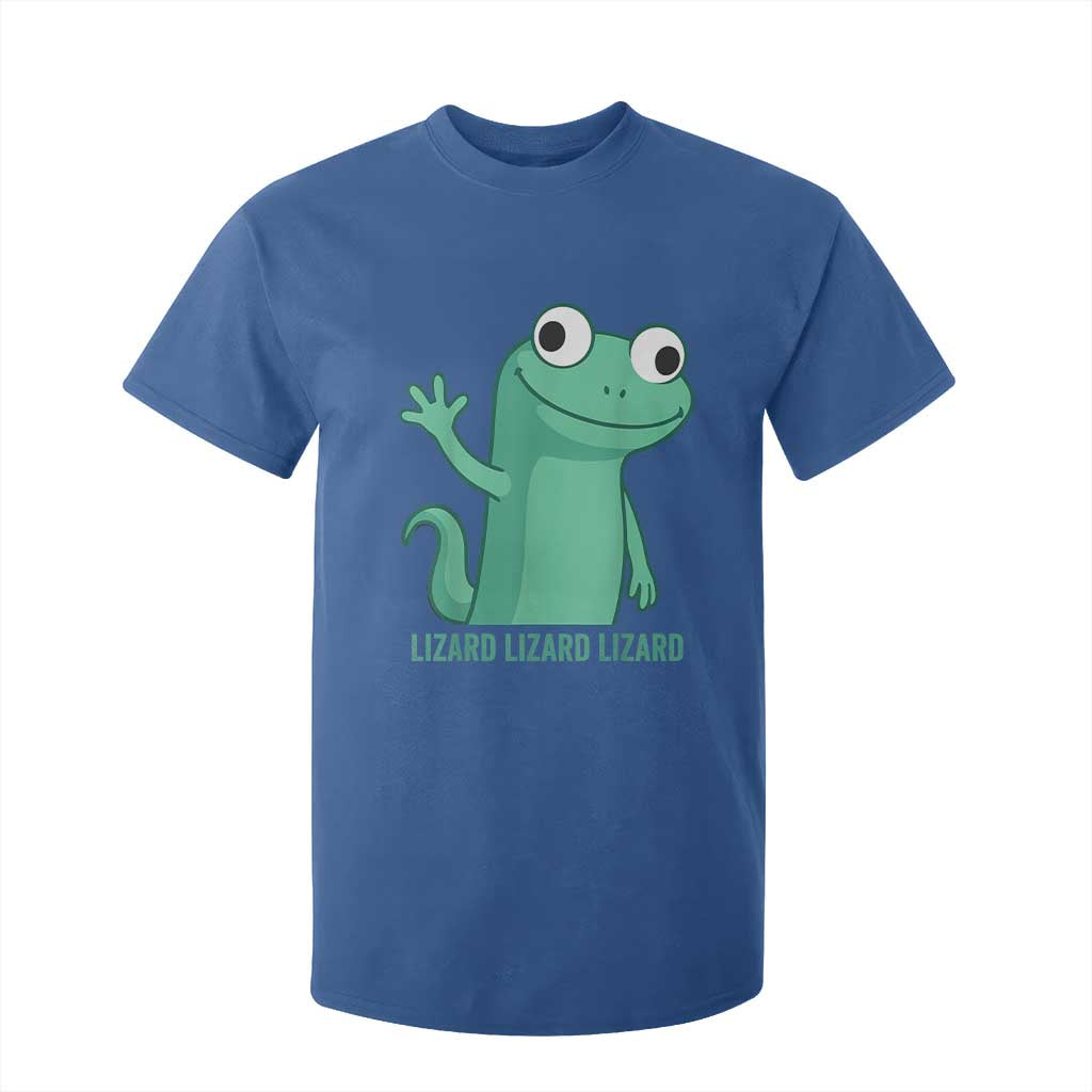 Funny Lizard Lizard Lizard T Shirt For Kid Cute Gecko Reptile Meme TS02 Royal Blue Print Your Wear