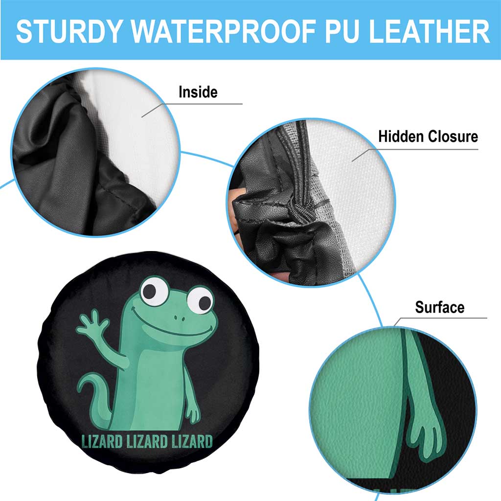 Funny Lizard Lizard Lizard Spare Tire Cover Cute Gecko Reptile Meme TS02 Print Your Wear