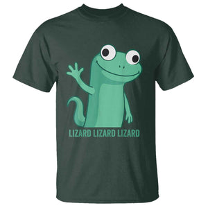 Funny Lizard Lizard Lizard T Shirt Cute Gecko Reptile Meme TS02 Dark Forest Green Print Your Wear