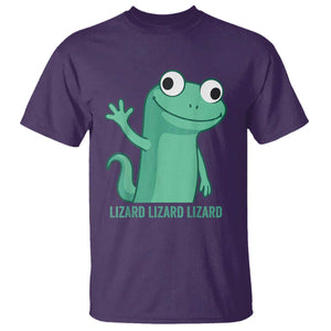 Funny Lizard Lizard Lizard T Shirt Cute Gecko Reptile Meme TS02 Purple Print Your Wear
