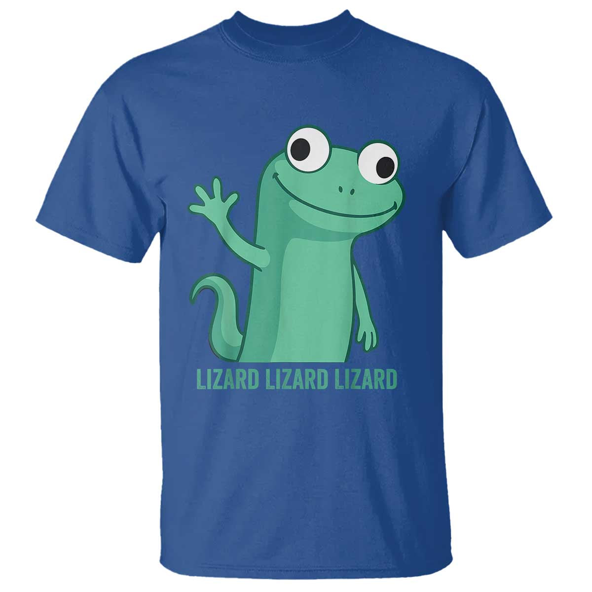 Funny Lizard Lizard Lizard T Shirt Cute Gecko Reptile Meme TS02 Royal Blue Print Your Wear