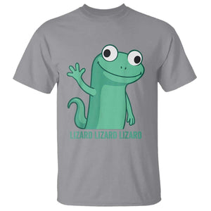 Funny Lizard Lizard Lizard T Shirt Cute Gecko Reptile Meme TS02 Sport Gray Print Your Wear