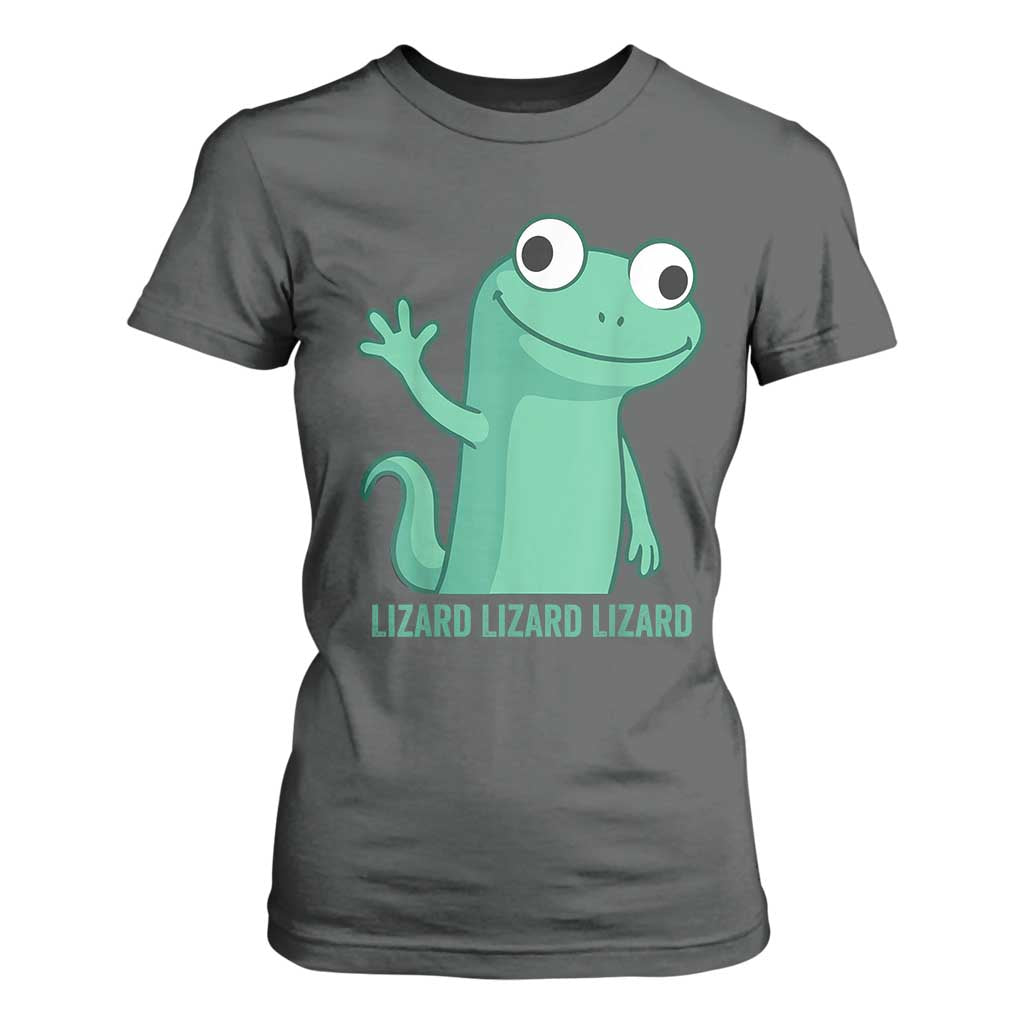 Funny Lizard Lizard Lizard T Shirt For Women Cute Gecko Reptile Meme TS02 Dark Heather Print Your Wear