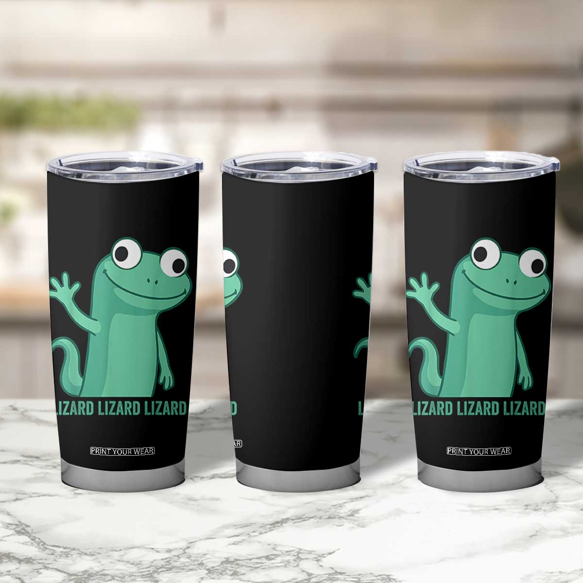 Funny Lizard Lizard Lizard Tumbler Cup Cute Gecko Reptile Meme TS02 Print Your Wear