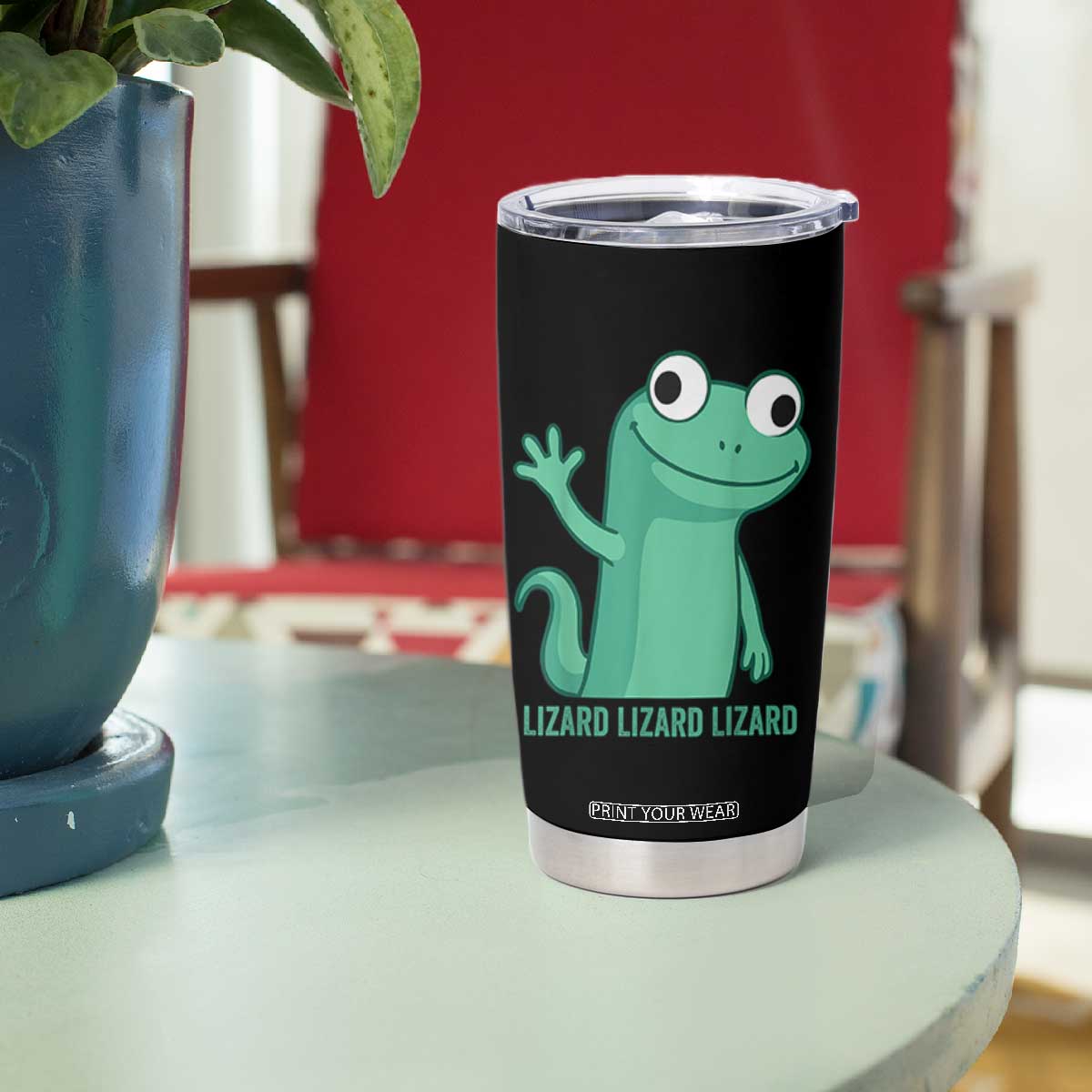 Funny Lizard Lizard Lizard Tumbler Cup Cute Gecko Reptile Meme TS02 Print Your Wear