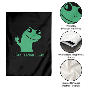 Funny Lizard Lizard Lizard Garden Flag Weirdcore Gecko Reptile Meme TS02 Print Your Wear