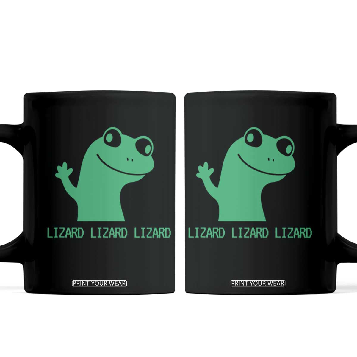 Funny Lizard Lizard Lizard Coffee Mug Weirdcore Gecko Reptile Meme TS02 Black Print Your Wear