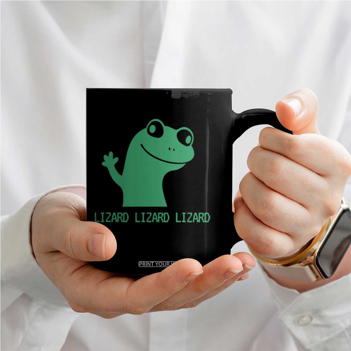 Funny Lizard Lizard Lizard Coffee Mug Weirdcore Gecko Reptile Meme TS02 Print Your Wear
