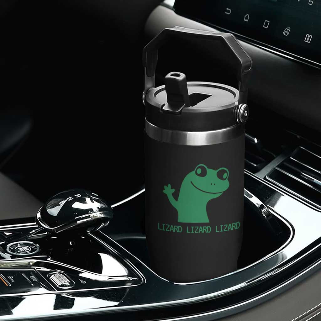 Funny Lizard Lizard Lizard Flip Straw Tumbler Weirdcore Gecko Reptile Meme TS02 Print Your Wear
