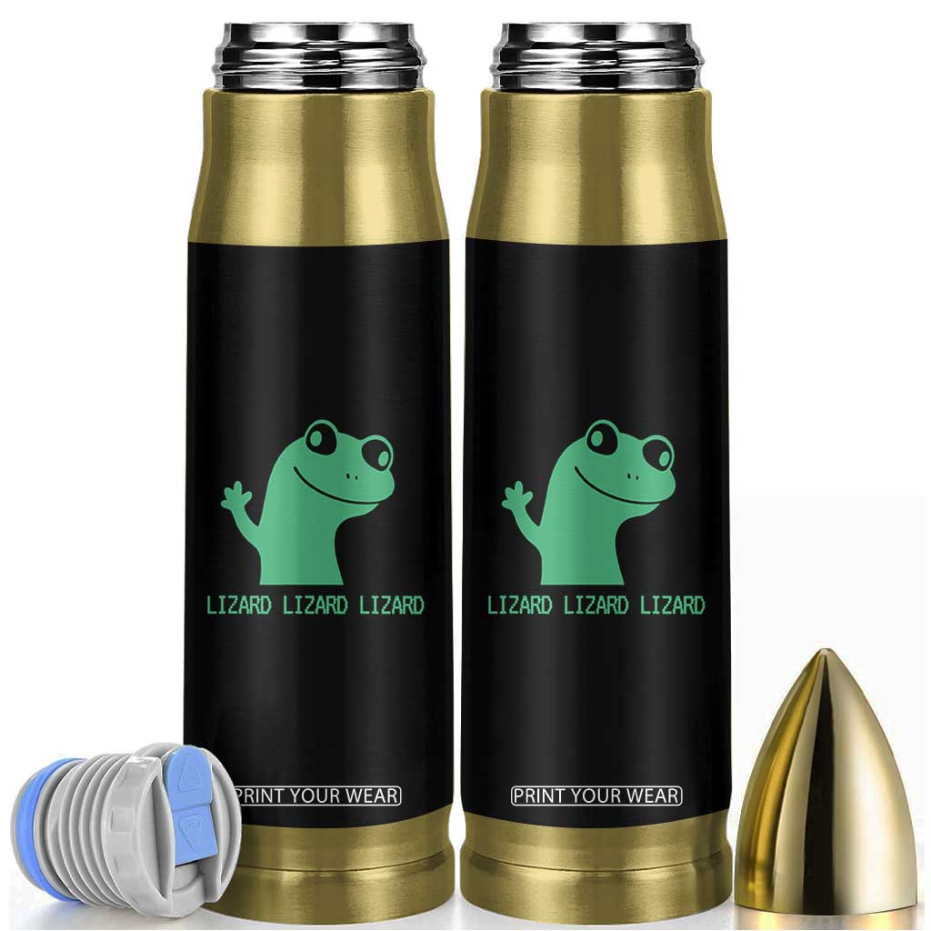 Funny Lizard Lizard Lizard Bullet Tumbler Weirdcore Gecko Reptile Meme TS02 Black Print Your Wear