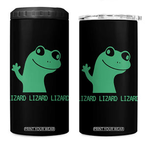 Funny Lizard Lizard Lizard 4 in 1 Can Cooler Tumbler Weirdcore Gecko Reptile Meme TS02 One Size: 16 oz Black Print Your Wear