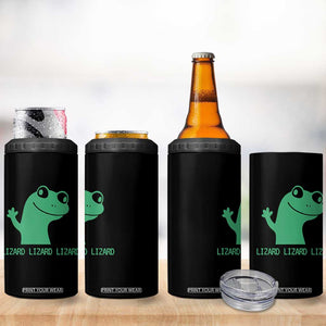 Funny Lizard Lizard Lizard 4 in 1 Can Cooler Tumbler Weirdcore Gecko Reptile Meme TS02 Print Your Wear