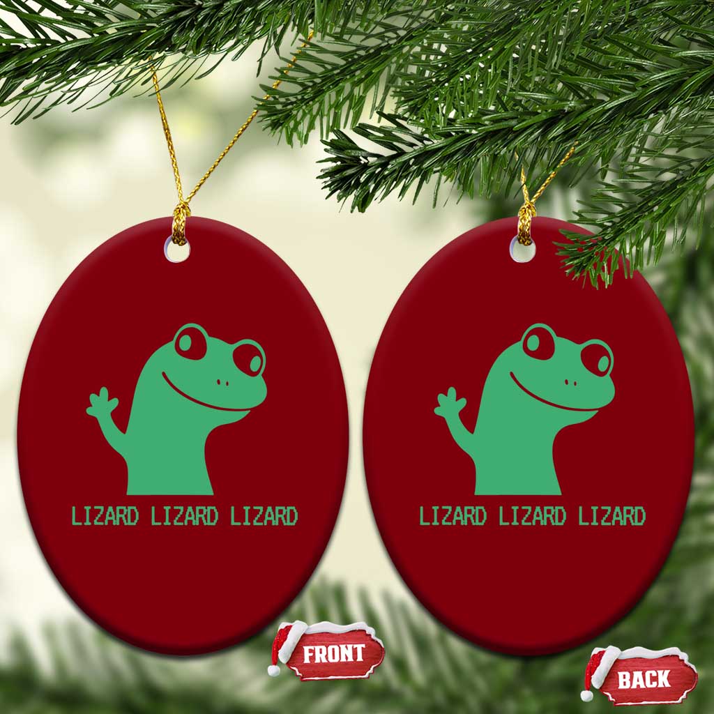 Funny Lizard Lizard Lizard Ceramic Ornament Weirdcore Gecko Reptile Meme TS02 Print Your Wear