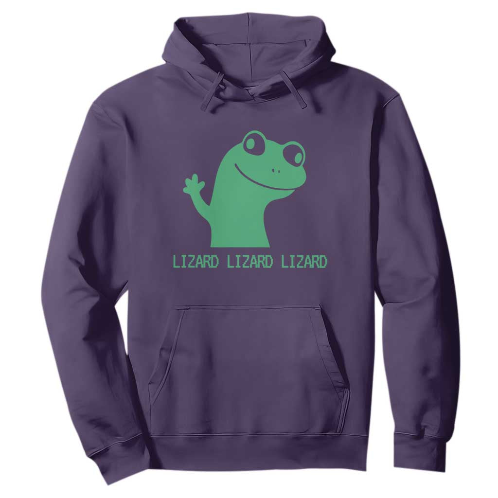 Funny Lizard Lizard Lizard Hoodie Weirdcore Gecko Reptile Meme TS02 Purple Print Your Wear